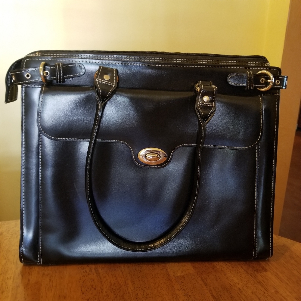 McKlein Italian Leather Winnetka Briefcase
